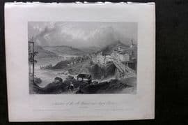 Bartlett Canada 1842 Junction of the St. Francis and Magog-Rivers (Sherbrooke)