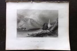 Bartlett Danube 1842 Antique Print. Devils Wall, St. Johns Bavaria Germany