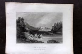 Bartlett Danube 1842 Antique Print. Grein on the Danube, Austria