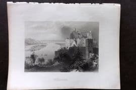 Bartlett Danube 1842 Antique Print. Hildegardsberg, Austria