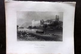 Bartlett Danube 1842 Antique Print. Kloster Neuburg, Austria