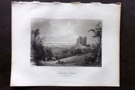 Bartlett Danube 1842 Antique Print. Lichenstein Castle