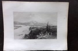 Bartlett Danube 1842 Antique Print. Linz, Austria