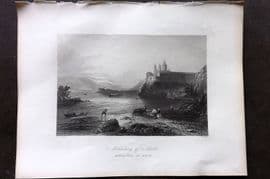 Bartlett Danube 1842 Antique Print. Monaster of Melk, Austria