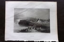 Bartlett Danube 1842 Antique Print. Rutschuk, Ruse, Bulgaria