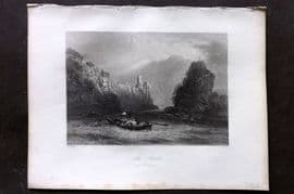 Bartlett Danube 1842 Antique Print. The Strudel, Austria