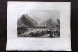 Bartlett Danube 1842 Print. Scene in the Altmuhl-thal, Bavaria Germany