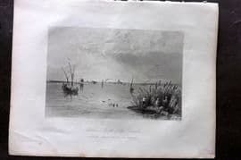 Bartlett Danube 1842 Print. Sulima, Mouth of the Danube. Sulina Romania