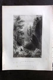 Bartlett Switzerland C1840 Antique Print. Baths of St. Gervais