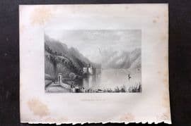 Bartlett Switzerland C1840 Antique Print. Castle of Chillon