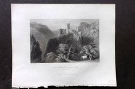Bartlett Switzerland C1840 Antique Print. Castle of Falkenstein, Soleure