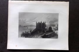 Bartlett Switzerland C1840 Antique Print. Castle of Grandson, Neufchatel
