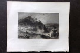 Bartlett Switzerland C1840 Antique Print. Castle of Laufen