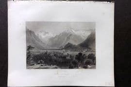 Bartlett Switzerland C1840 Antique Print. Interlacken, Bern