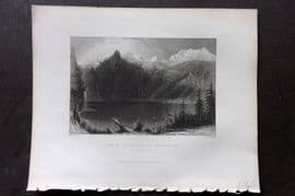 Bartlett Switzerland C1840 Print. Lake at the Foot of the Blumlis Alp, Ascenthal