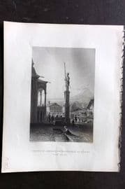 Bartlett Switzerland C1840 Statue of Arnold von Winkelreid, Stantz, Unterwalden