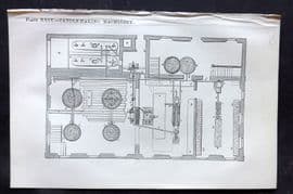 Beeton 1870 Antique Print. Candle Making Machinery 29