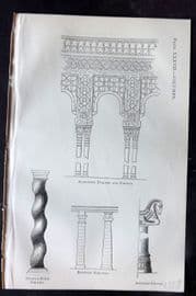 Beeton 1870 Antique Print. Columns 37