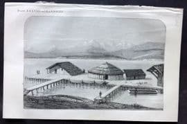 Beeton 1870 Antique Print. Crannoges 38