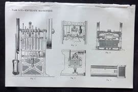 Beeton 1870 Antique Print. Envelope Machinery 52