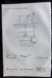 Beeton 1870 Antique Print. Ice Cutting Machines 65
