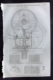 Beeton 1870 Antique Print. Jacquard Perforating Machine 67
