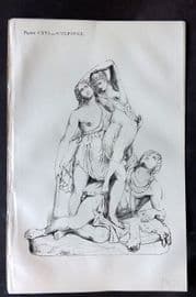 Beeton 1870 Antique Print. Sulpture 116