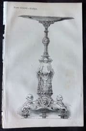 Beeton 1870 Antique Print. Tazza 123