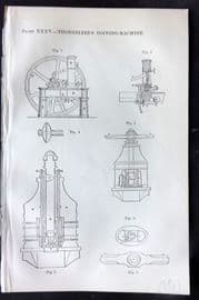 Beeton 1870 Antique Print. Thonnelier's Coining Machine 35
