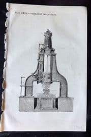 Beeton 1870 Antique Print. Workshop Machinery 130