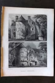 Billings C1850 Antique Print. Dalpersie, Aberdeenshire, Scotland