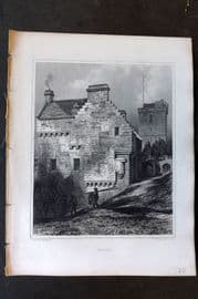Billings C1850 Antique Print. Dysart, Scotland