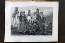 Billings C1850 Antique Print. Glenbucket S.E, Scotland