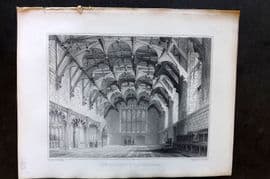 Billings C1850 Antique Print. Parliament House, Edinburgh, Scotland