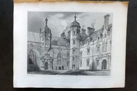 Billings C1850 Herriots Hospital, Edinburgh West Side of Courtyard, Scotland