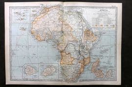 Black 1903 Antique Map. Africa