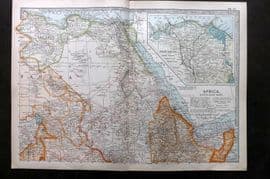 Black 1903 Antique Map. Africa, North-East Part