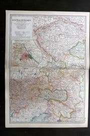 Black 1903 Antique Map. Austria-Hungary, Western Part