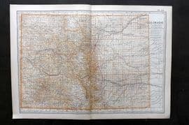 Black 1903 Antique Map. Colorado, USA