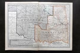Black 1903 Antique Map. Oklahoma and Indian Territory
