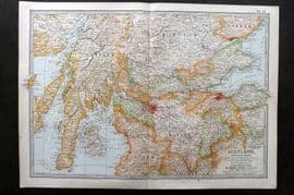 Black 1903 Antique Map. Scotland. Central Part