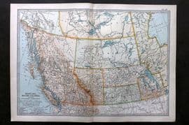 Black 1903 Map. Manitoba, British Columbia and the Northwest Territories Canada
