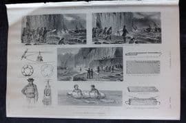 Blackie (Pub) C1875 Antique Print. Lefe-Saving. Lifeboat Lifeguards 106