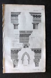 Blair 1834 Miniature Print. Architecure Columns
