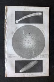 Blair 1834 Miniature Print. Comets of 1811 & 1820, Solar System. Astronomy