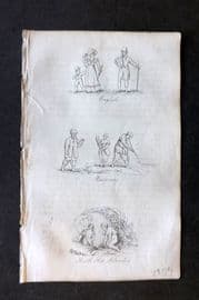 Blair 1834 Miniature Print. English, Russians, South Sea Islander Pacific