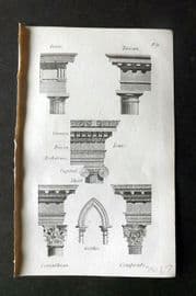 Blair C1865 Miniature Print. Architecure Columns
