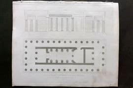 BM Marbles 1820 Architecture. Plan of the Temple of Apollo. Phigallia Greece 28