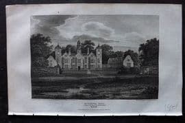 Britton C1810 Antique Print. Blicking Hall, Norfolk