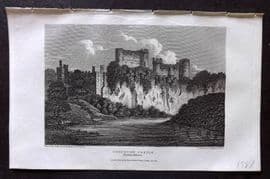Britton C1810 Antique Print. Chepstow Castle, Monmouthshire